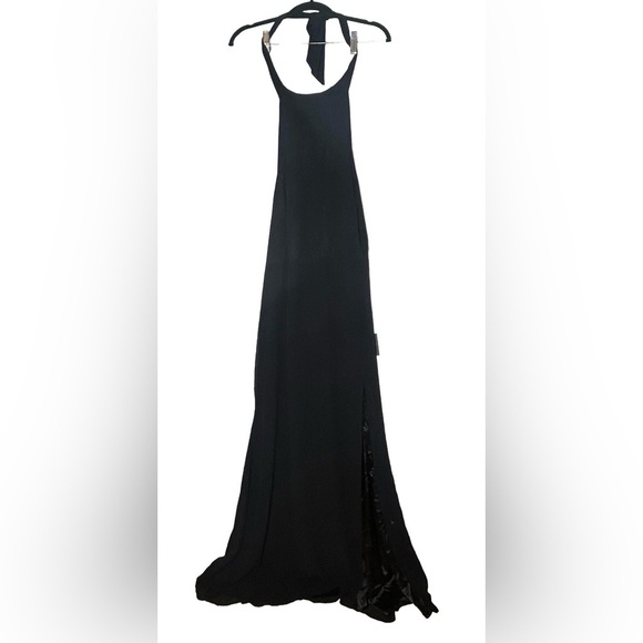 NWT Lulus Captured Your Heart Black Halter Maxi Dress, Side Slit, Plus Size 3X - Picture 5 of 16